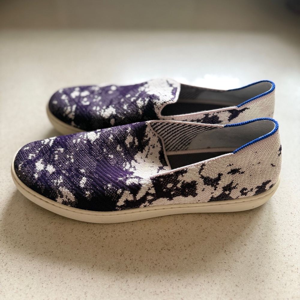 Rothy's Tie Dye Purple slip on loafers size 11.5